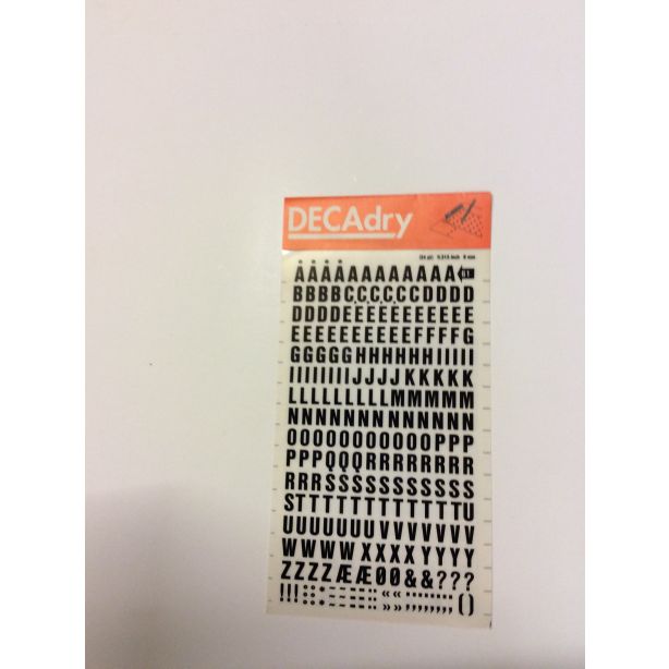 Decadry Transfers No61, 34pt, 8mm, 0.315inch, Black