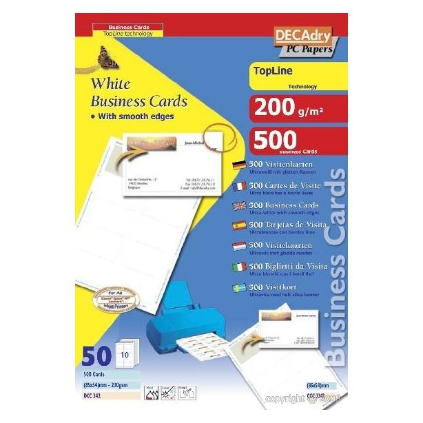 Decadry Business Cards, 200gsm, Pack of 500
