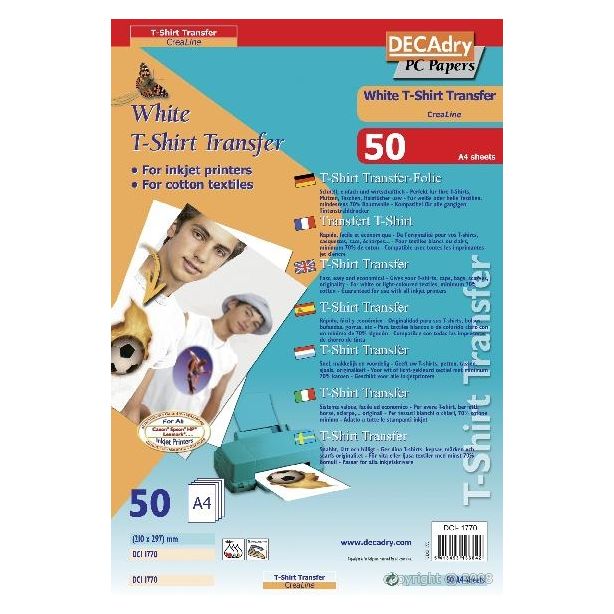 Decadry Light T-Shirt Transfers, Pack of 50