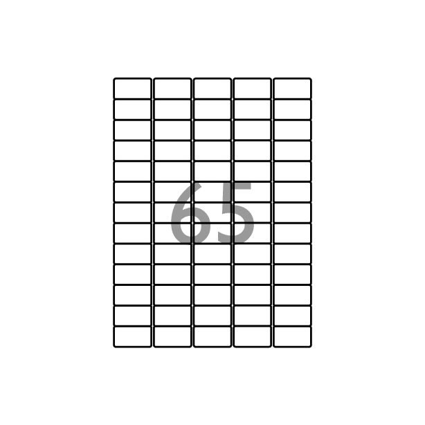 Decadry Labels, Sheet of 65 with Round Corners