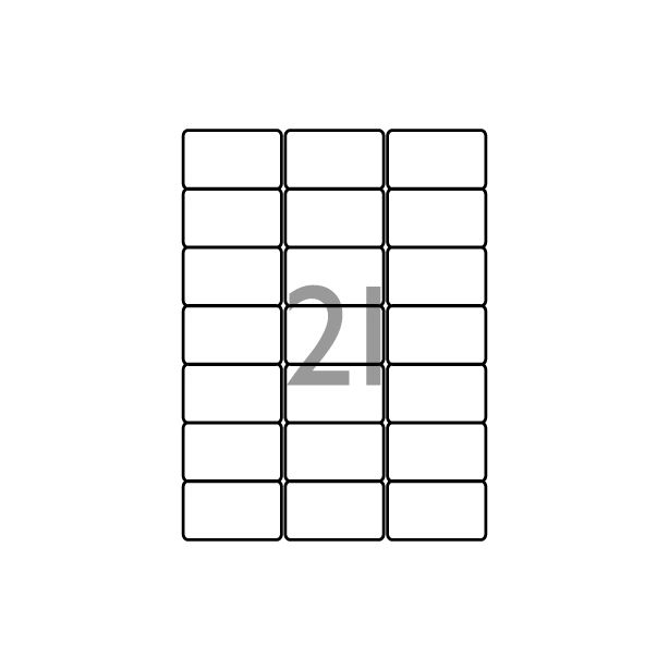 Decadry Labels, Sheet of 21 with Round Corners