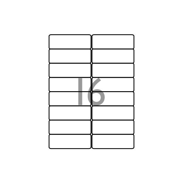 Decadry Labels, Sheet of 16 with Round Corners