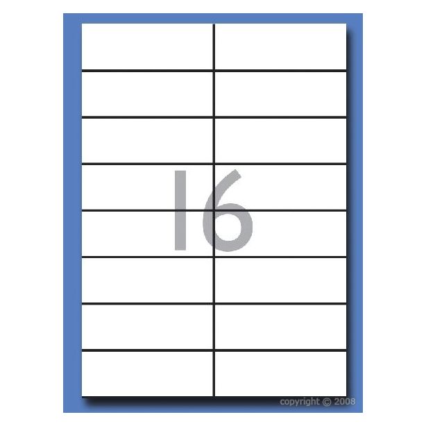 Decadry Labels, Sheet of 16 with Square Corners