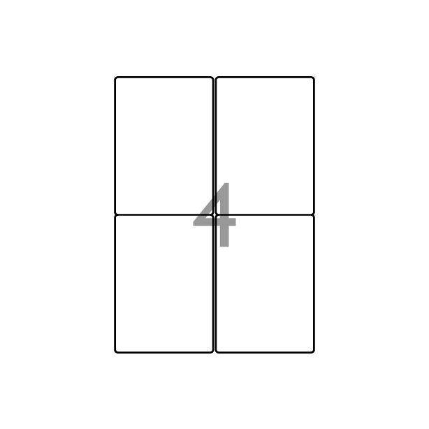 Decadry Labels, Sheet of 4 with Round Corners
