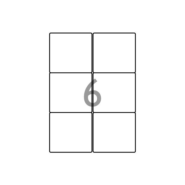 Decadry Labels, Sheet of 6 with Round Corners