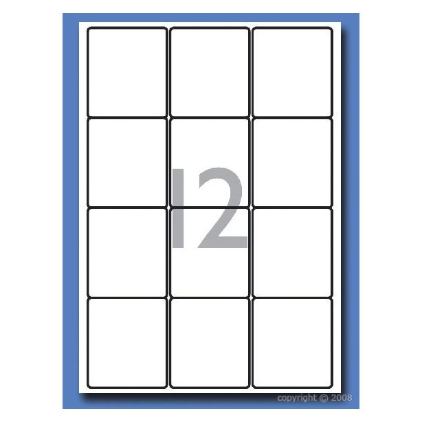 Decadry Labels, Sheet of 12  with Round Corners