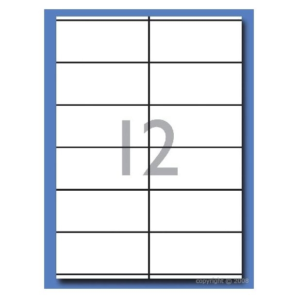 Decadry Labels, Sheet of 12 with Square Corners