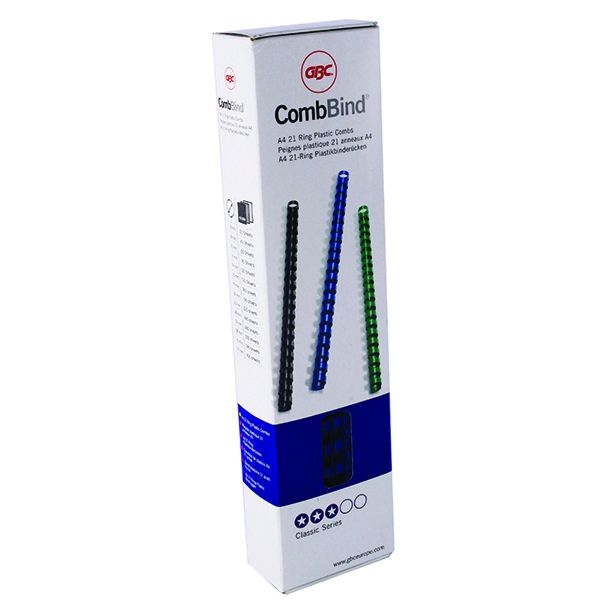 GBC Plastic Binding Comb 6mm Blue Pack of 100 