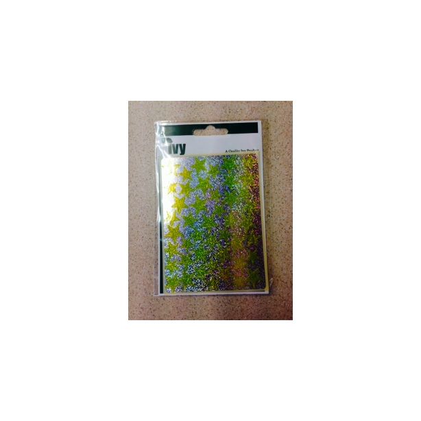 Ivy Self Adhesive Stars. Holographic. Gold. Two sizes. Pack of 90