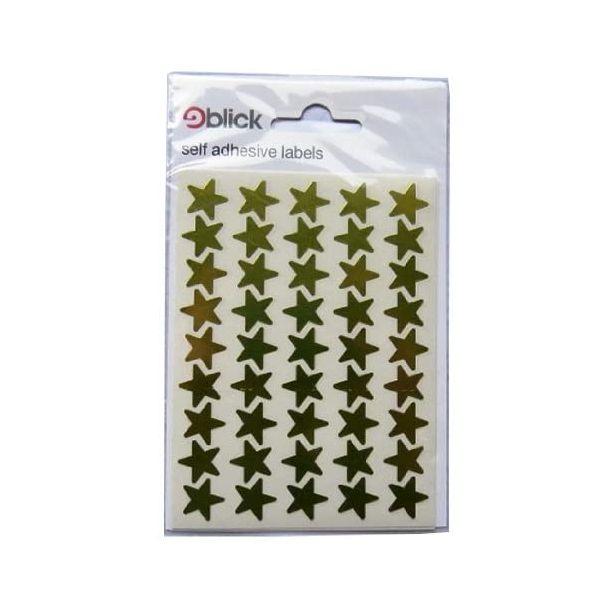 Blick Labels Metallic Stars. 14mm. Gold. Pack of 135