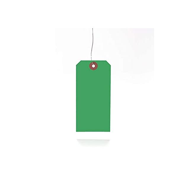 Zip Strung Tags. 120 x 60mm. Pack of 250. Green