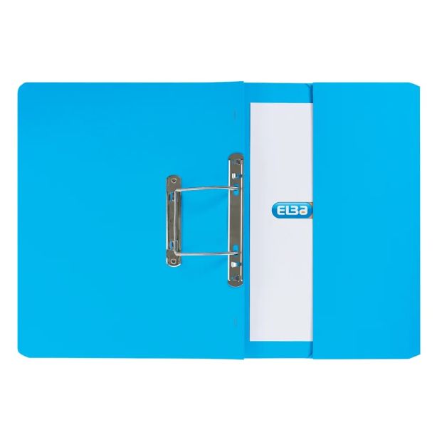 Elba Stratford Spring Pocket File, Foolscap, Blue