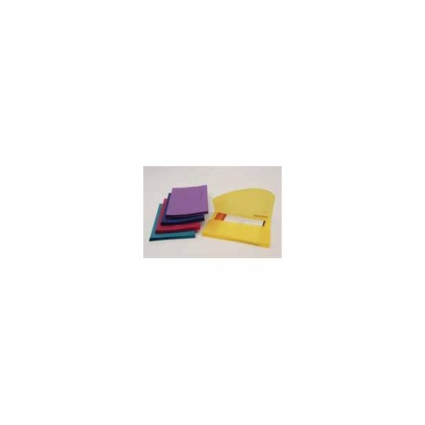 Rapesco Bright Solid Poly Wallet, Assorted Pack of 5