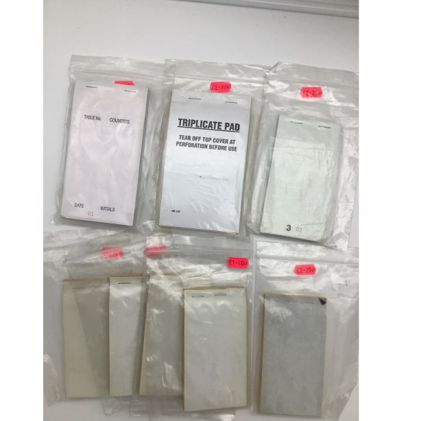 Assorted Duplicate & Triplicate Order Pads, Restaurant, Pub, Bar, Café, Pack of 8