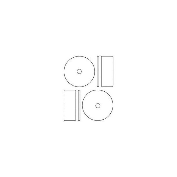 CD, Jewel Case and Jewel Case Spine Self Adhesive Labels, White, Inkjet, Pack of 15 Sheets (2 per sheet)