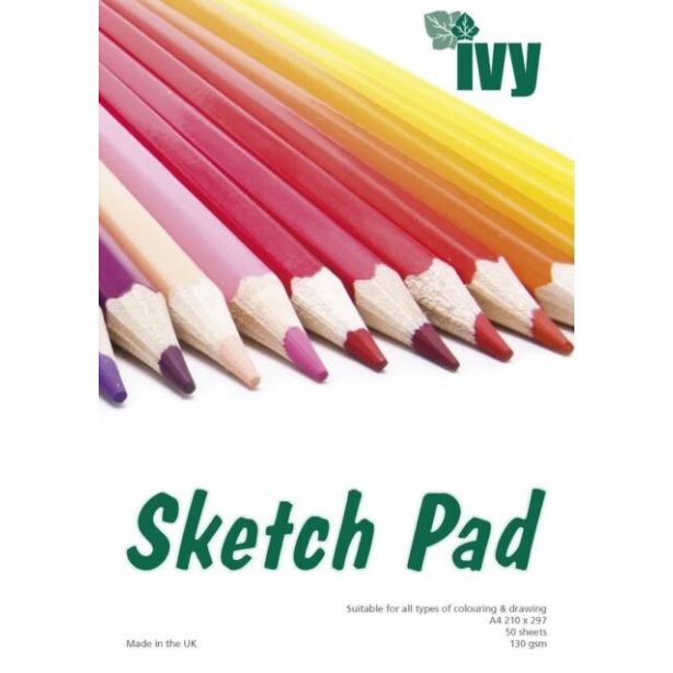 Ivy A4 Sketch Pad, 130gsm, 50 sheets