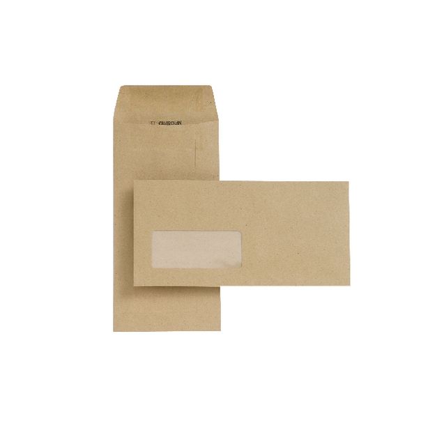DL Manilla Window Pocket Envelopes 80gsm Self Seal, Pack of 1000