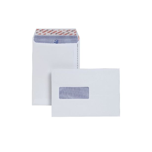 C5 White Window Pocket Envelopes 110gsm Easy Open, Peel and Seal, Pack of 500