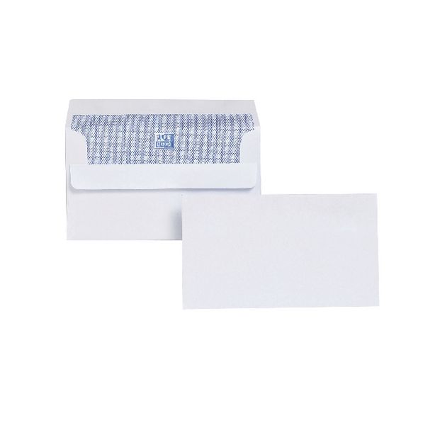 89x152mm White Wallet Envelopes 110gsm Self Seal, Pack of 500