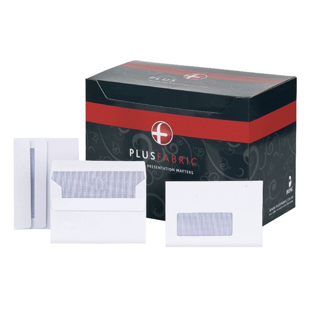C6 White Window Wallet Envelopes 110gsm Self Seal, Pack of 500