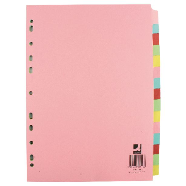 Q Connect Subject Dividers, A4, 15 Part, Each