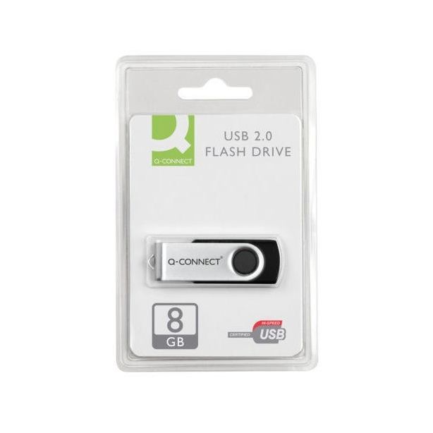Q-Connect USB 2.0 Swivel Flash Drive 8GB 