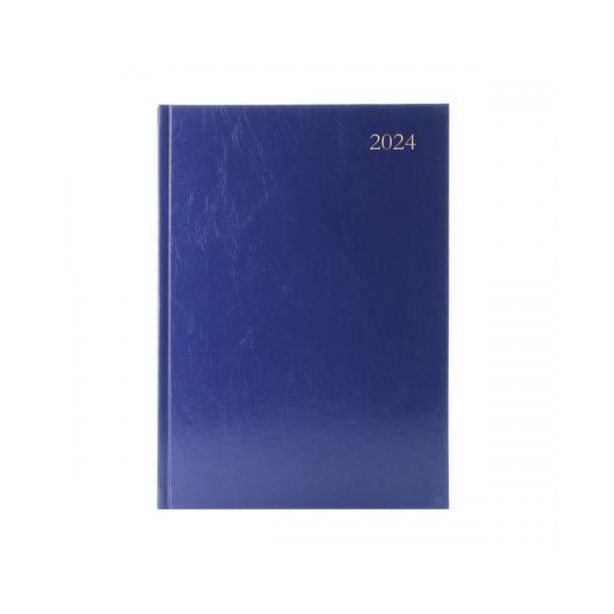A5 Day to a Page Appointment Diary, KFA51ABU24, Blue 2025