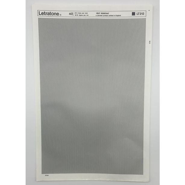 Letraset Letratone 212 40% 27.5 lines per inch 10.75 lines per cm
