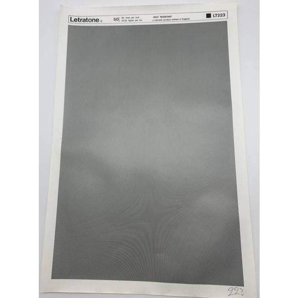 Letraset Letratone 223 50% 65 lines per inch 25.50 lines per cm