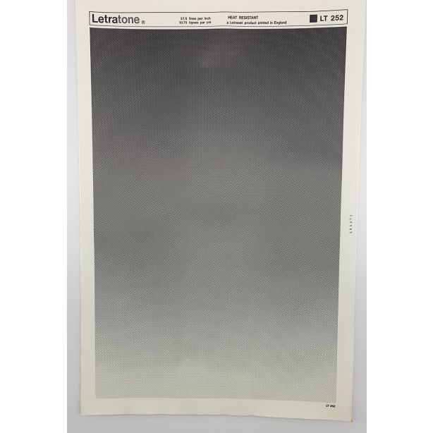 Letraset Letratone 252 27.5 lines per inch 10.75 lines per cm