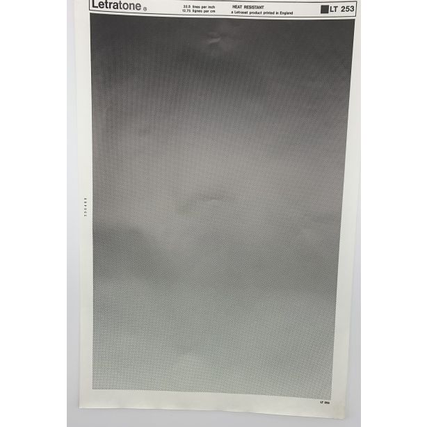 Letraset Letratone 253 32.5 lines per inch 12.75 lines per cm
