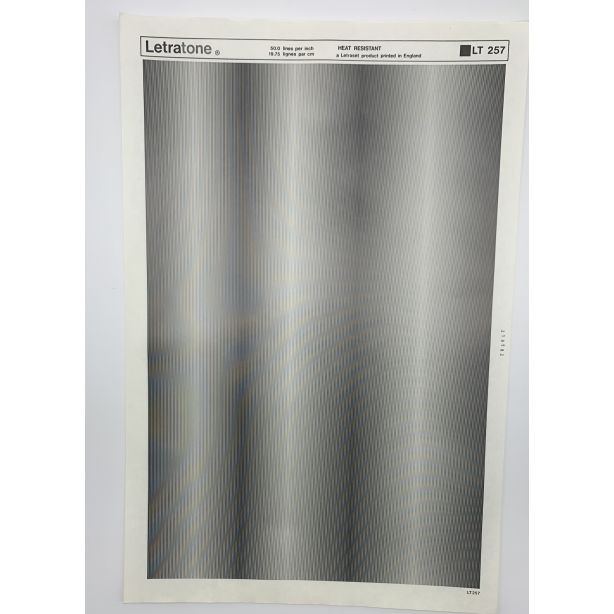 Letraset Letratone 257 50.0 lines per inch 19.75 lines per cm