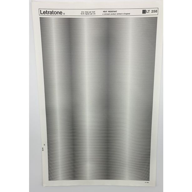 Letraset Letratone 258 27.5 lines per inch 10.75 lines per cm