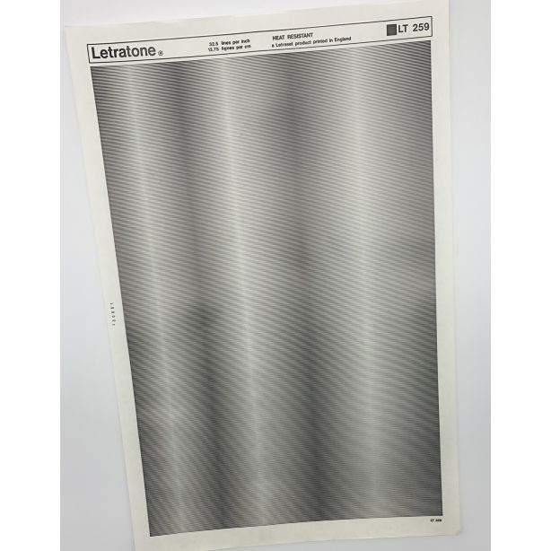 Letraset Letratone 259 32.5 lines per inch 12.75 lines per cm