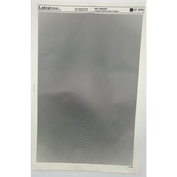 Letraset Letratone 274 32.5 lines per inch 12.75 lines per cm