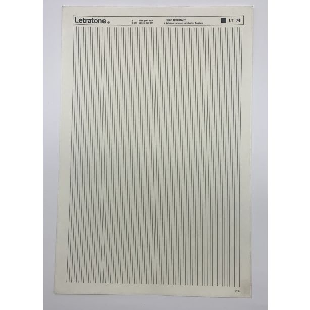 Letraset Letratone 74 8 lines per inch 3.00 lines per cm