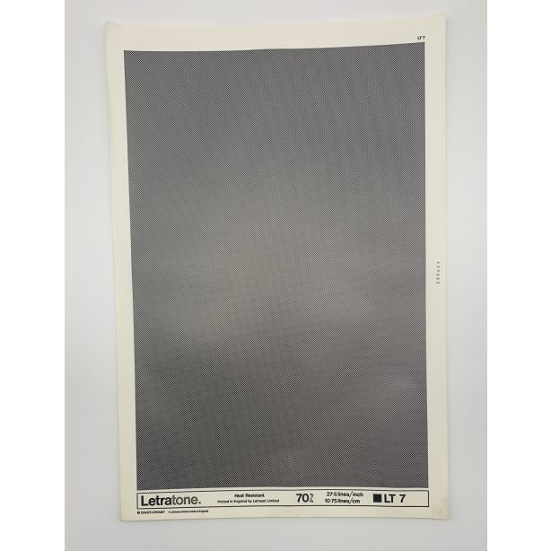 Letraset Letratone 7 70% 27.5 lines per inch 10.75 lines per cm