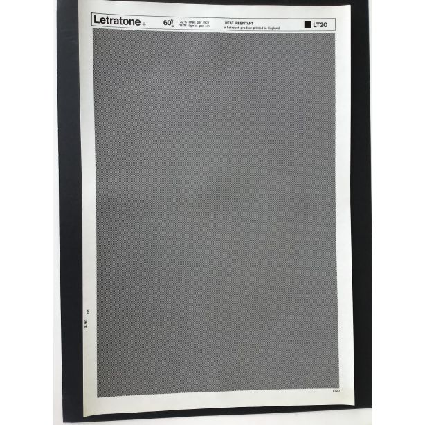 Letraset Letratone 20 60% 32.5 lines per inch 12.75 lines per cm