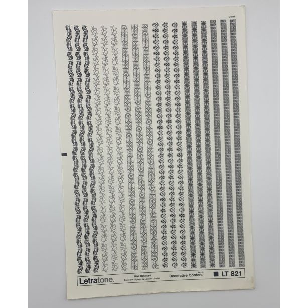 Letraset Letratone 821 Decorative Borders