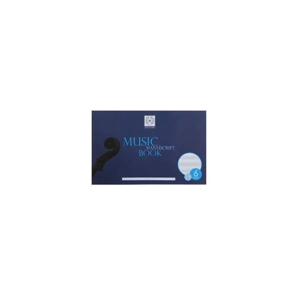 Silvine Music Manuscript Book, 6 Stave Landscape, 150 x 230mm, Pack of 10