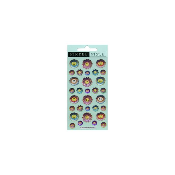 Paper Projects Stickers. Smiley Flowers