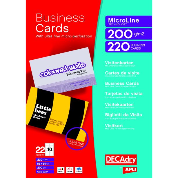 Decadry 200gsm Business Cards, Pack of 220