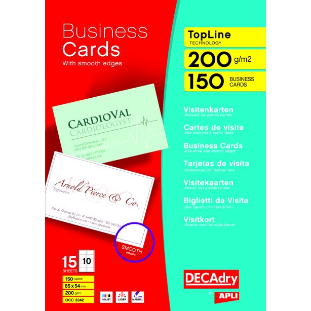 Decadry Business Cards, 200gsm, Pack of 150