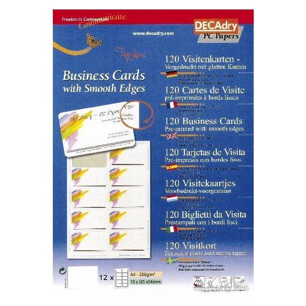Decadry Shade Business Cards, Pack of 120