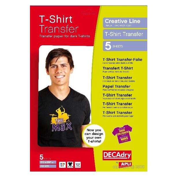 Decadry Dark T-Shirt Transfers, Pack of 5
