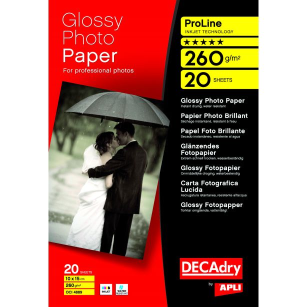 Decadry Glossy inkjet Photo Cards, 10 x 15cm