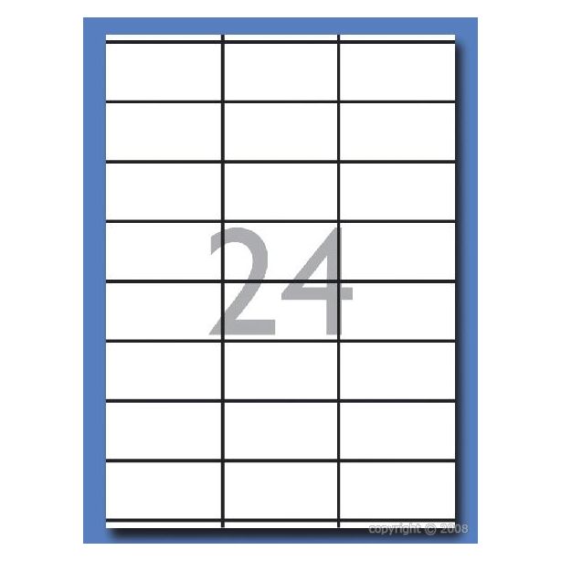 Decadry Labels, Sheet of 24 with Square Corners