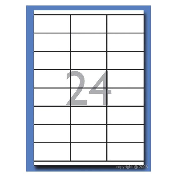Decadry Labels, Sheet of 24 with Square Corners