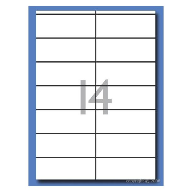 Decadry Labels, Sheet of 14 with Square Corners