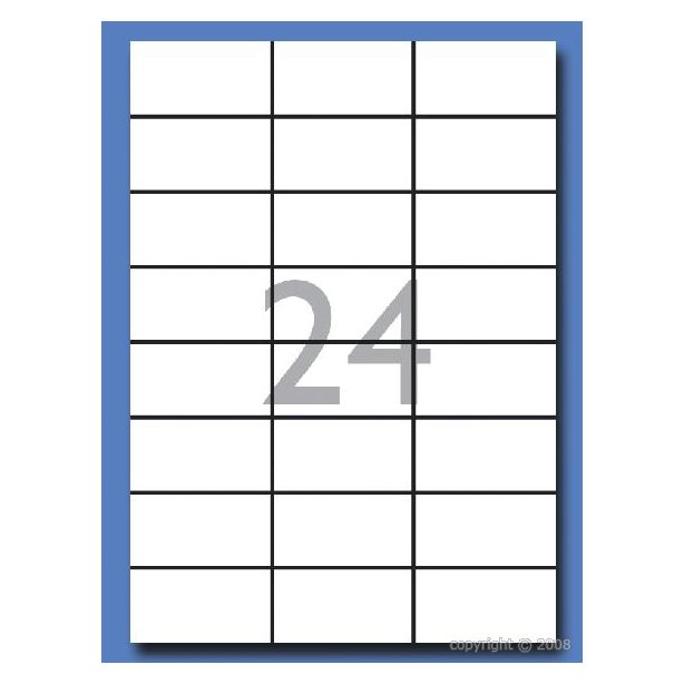 Decadry White Labels 70x37mm With Square Corners, Pack of 2400 labels